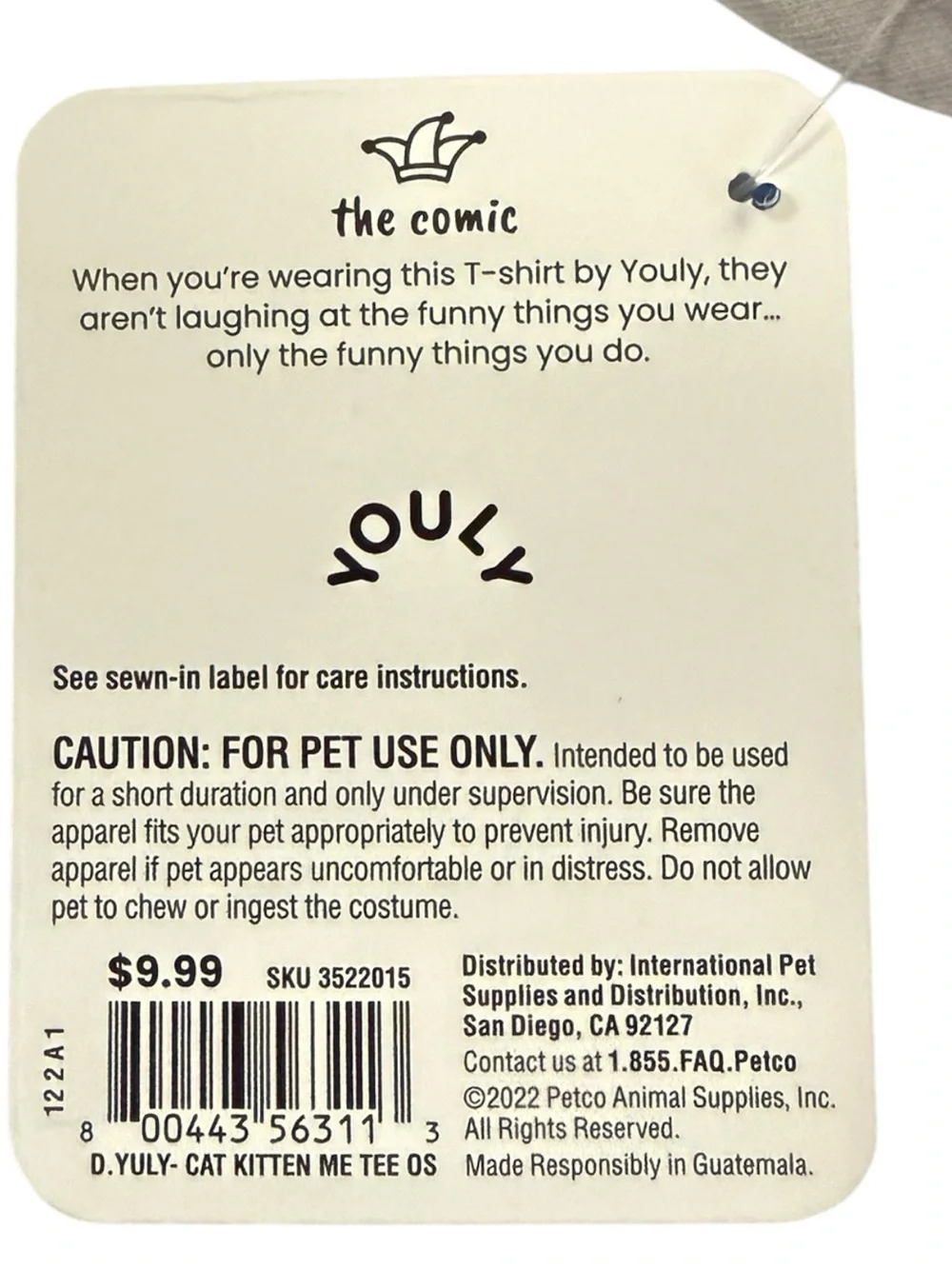 Youly Comic Cat T-Shirt “You’ve Gotta Be Kitten Me” One Size NWT